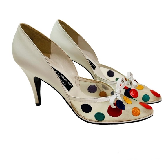 Stuart Weitzman for Mr. Seymour Vintage Mesh Heels 8.5 - Picture 2 of 9